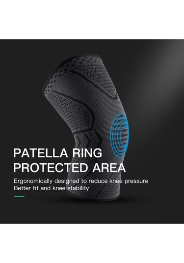 Moveevo Antrenman Koşu Bisiklet Patella Koruyucu Dikişli Isı Verici Silikon Döşeme Knee Pad, M, Siyah-gri, Tekli Paket Gri Moveevo Antrenman Koşu Bisiklet Patella Koruyucu Dikişli Isı Verici Silikon Döşeme Knee Pad, M, Siyah-gri, Tekli Paket Gri