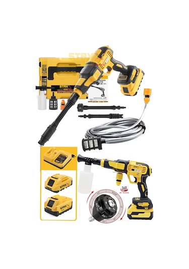 Staxx MK910 21500WH Basınçlı Oto Bahçe Yıkama Akülü İlaçlama Makinesi