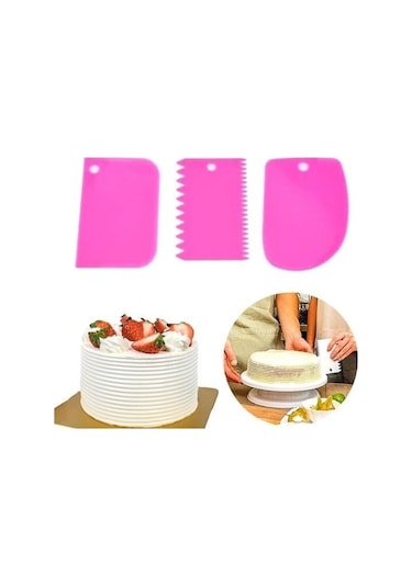 Buffer Pasta Hamur Şekillendirici Spatula Kesici Kazıyıcı Dekoratör Set Diğer