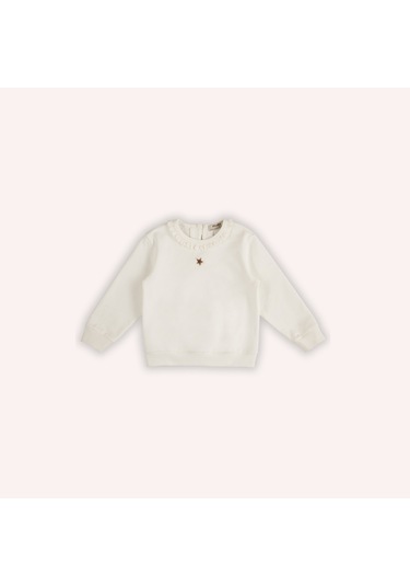 Panço Kız Çocuk Sweatshirt Ekru