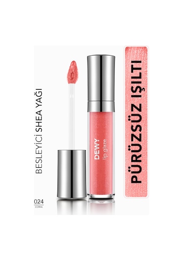Flormar Besleyici Dudak Parlatıcısı - Dewy Lip Glaze - 024 Coral-8682536069441