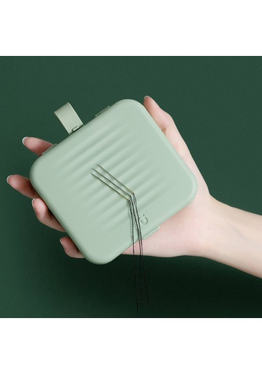 Jeemson Ev İçin Yeşil Çift Katlı Manyetik İğne Dokuma Seti - Ev Gereçleri Organizer Kutusu Yeşil