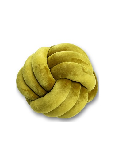 Tek Renkli Yastık, Üçlü İp Kristal Tüylü 28cm-20 Ekru