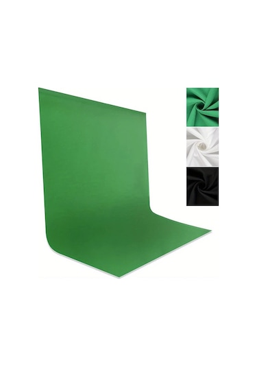 Willowhaven 1 Adet Fotoğraf Stüdyosu Canlı Yayın Düz Yeşil Beyaz Siyah Chromakey Fon Perdesi 100x150cm Beyaz