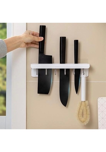 Pratik Çoklu Bıçak Askısı Mutfak Bıçak Düzenleyici Organizer Dayanıklı Bıçaklık 4767 Çok Renkli