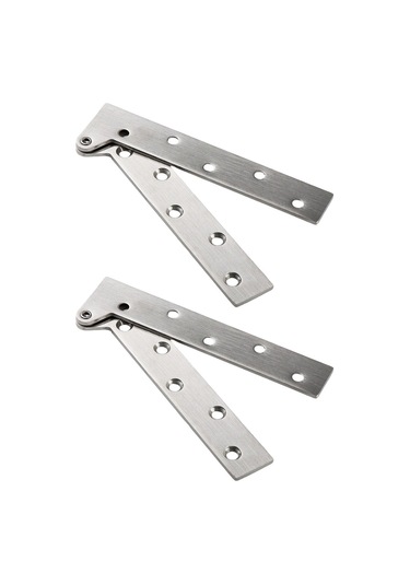Homyl 2pcs Paslanmaz Çelik Görünmez Katlanır Raf Menteşeleri L