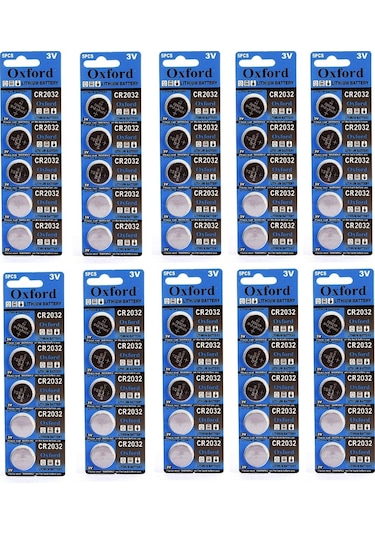 Oxford CR2032 3V Lityum Düğme Pil 5 x 10'lu