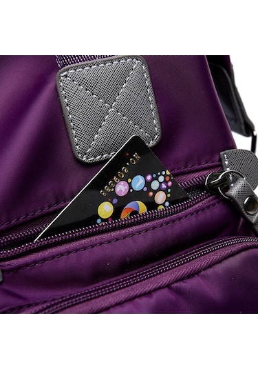 Novahub Moveevo Avr-amerikan Tarzı Naylon Mummy Çanta - Büyük Kapasiteli Tek Omuz Seyahat Çantası Bordo Kırmızı