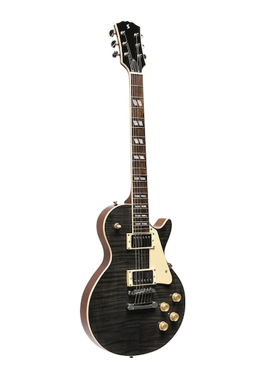 Stagg Les Paul Elektro Gitar Sel-dlx Tr Blk