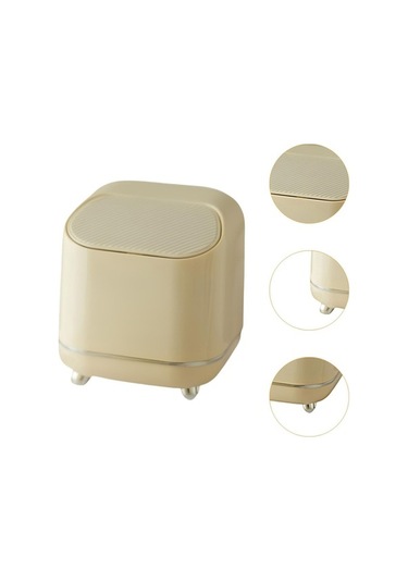 Pazly Suntek Sepeti Sarı Masaüstü Küçük Kovası, Kovası Kapaklı Çöp Mp Sarı