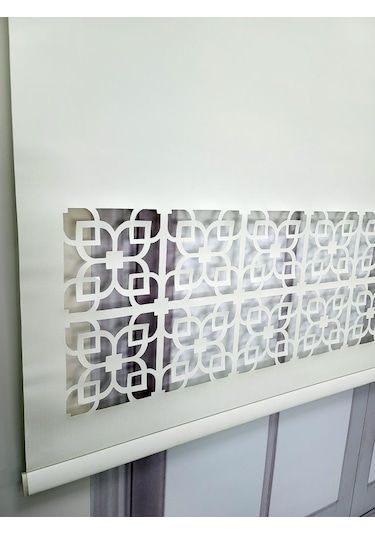 Stor Perde Desenli Lazer Kesim Kalın Kumaşlı Ml105