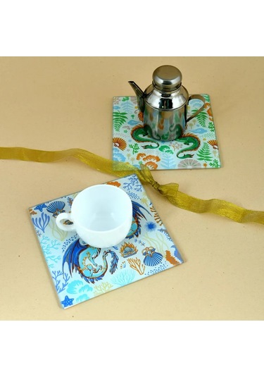 Mul' Tıdom Ahşap Kesme Tahtası Seti 2 Adet 18x18 Cm 295998314 Beyaz