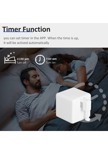 Yunboo Fingerbot-01 Akıllı Parmak Robotu: Bt İle Cihaz Kontrolü, Zamanlama, Ses Komutu Desteği, Değiştirilebilir Kolu 500mah Pil
