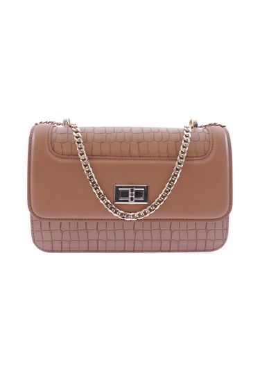 Dgn 3025-2168 Kadin Zincir Askili Çanta 3025-2168-R6136 Taba