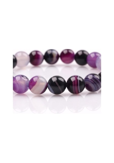 Tesbih Sakarya Mor Akik Taşı Doğaltaş Bayan Bileklik Mor