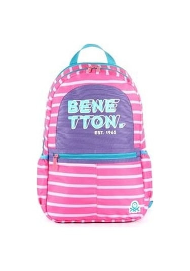 Unıted Colors Of Benetton Çift Bölmeli Sırt Çantası 03752 Pembe