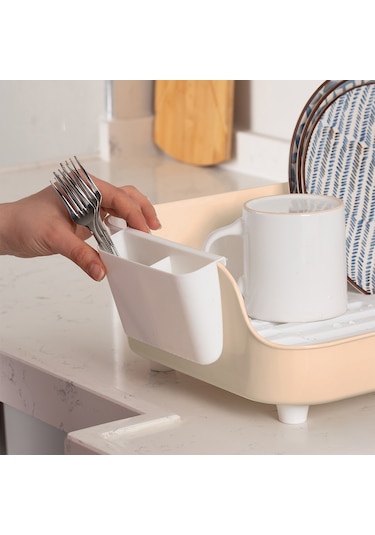 Porsima Akl-060 Bej Lüks Tabaklık Bulaşıklık Bulaşık Sepeti