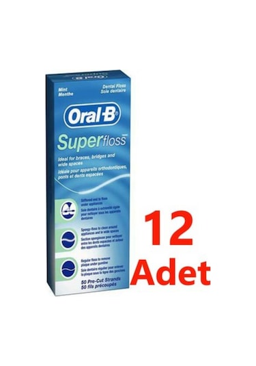 Oral B Süper Floss Diş İpi 12'li