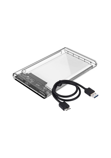 Transparan 2.5 İnç Sata Usb 3.0 Harddisk Kutusu Notebook Ssd İçin