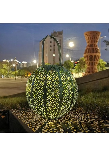 Dancemonkey Dış Mekan Demir Güneş Enerjili Bahçe Lambası, Çok Renkli Işıklar Çok Renkli