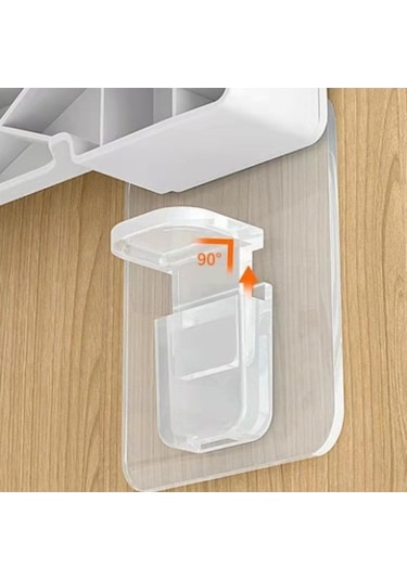 Büro Ev Ofis Mobilyası İçin 4adet Yapışkanlı Raf Tutucu Seti Diğer