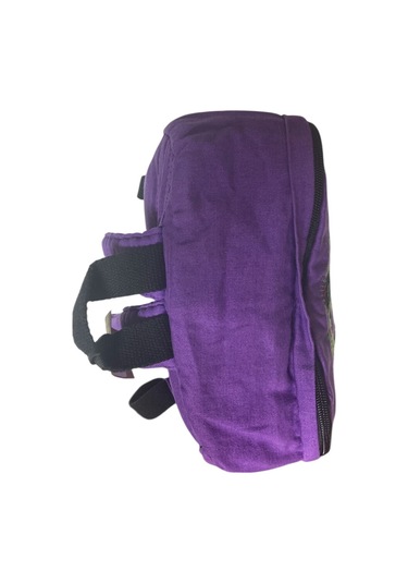 Kaliteli Salaş Küçük Boy Siyah Vintage Disayn Günlük Sırt Gezi Çantası 25x30cm Mor