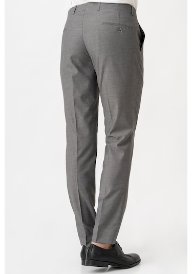 White Stone Caserta P1001 Slim Fit Düz Kumaş Pantolon Gri-gri Gri