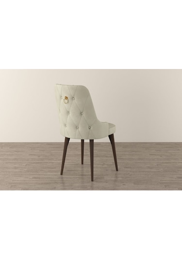 Mona Meşe 80x132 Açılabilir Mdf Masa Yemek Odası Takımı, Mutfak Takımı 4 Sandalye, 1 Bench Meşe Masa - 4+1 Krem - Ceviz Ayak