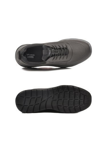 Siyah Lastik Bağcıklı Hafif Esnek Erkek Spor Ayakkabı Kaif 2323 M Siyah-siyah