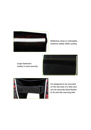 Bisiklet Selesi Çantası, Bisiklet Üst Tüp Çantası, Su Geçirmez Şeffaf Pvc Telefon Koruma Çantası Bisikletçiler İçin