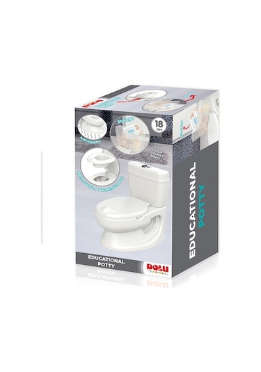 Dolu Beyaz Eğitici Bebek Tuvalet Lazımlık Beyaz