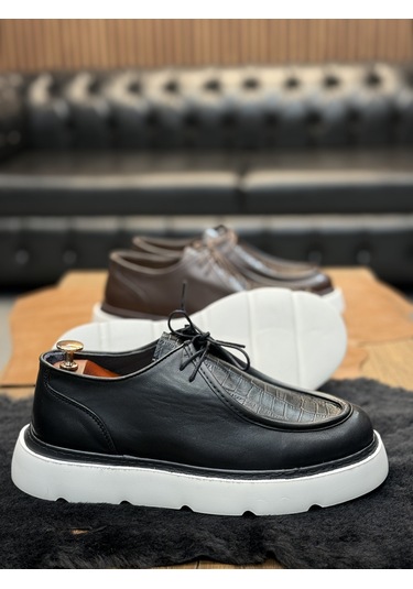 Erkek Loafer Ayakkabı %100 Deri Siyah