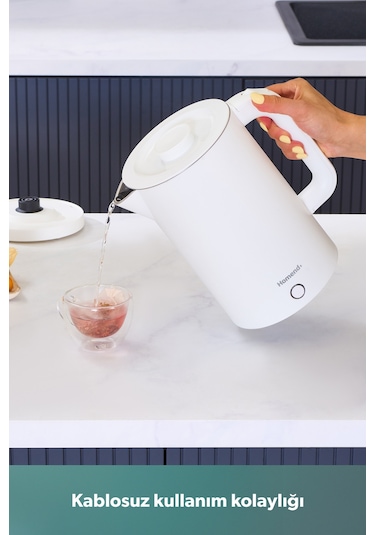 Homend Heatrow Cool Touch 1618h Çift Duvarlı Sessiz Xl Su Isıtıcısı Kettle