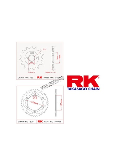 HONDA CRF 250 L DİŞLİ SETİ RK ÖN ARKA DİŞLİ SETİ RK