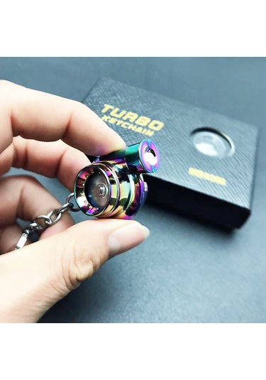 Yaleker Led Işıkli Metal Turbo Anahtarlık - Şık Ve Dayanıklı Araç Aksesuarı Çanta---renk