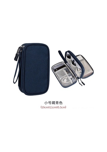 Fastbuy Küçük Lacivert Switch Saklama Çantası - Dayanıklı Kumaş, Yumuşak Dokuma, Pratik Temizlenebilen, Trendy Tek Renk Tasar
