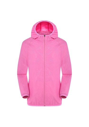 Pembe Erkek Kadın Günlük Ceketler Rüzgar Geçirmez Ultra Hafif Yağmur Geçirmez Rüzgarlık Üst Pembe Pembe Erkek Kadın Günlük Ceketler Rüzgar Geçirmez Ultra Hafif Yağmur Geçirmez Rüzgarlık Üst Pembe
