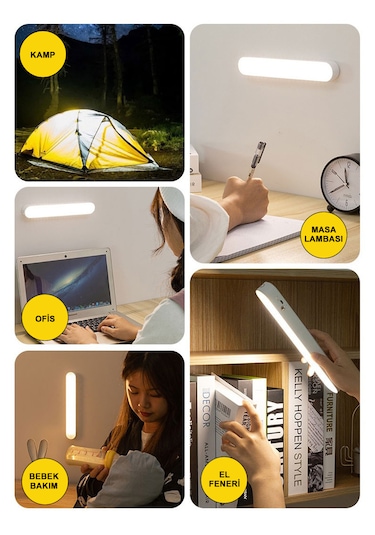 Greentech Şarjlı 3 Renk Portatif LED Aydınlatma / GT-CL12