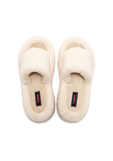 Twigy Lili EE0159 Kadın Ev Terliği Bej 36/40 Bej