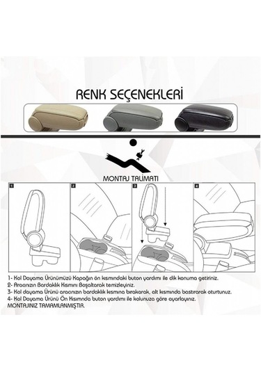 CITROEN C-ELYSEE 2012- SİYAH KOL DAYAMA