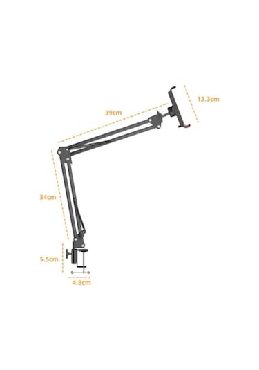 Masaüstü Metal Telefon Ve Tablet Standı Süspansiyonlu 6" -12"