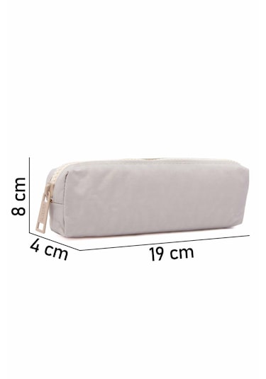 Bej Tek Cepli Krinkıl Su Geçirmez Kalem Kutu