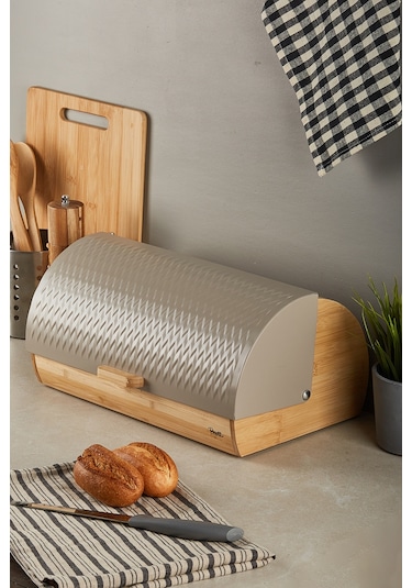 Benito Bambu Ekmek Dolabı Gri