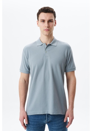 Arma Erkek Basic Regular Fit Jakarlı Süprem Polo Yaka Tişört Y29374356402 Gri