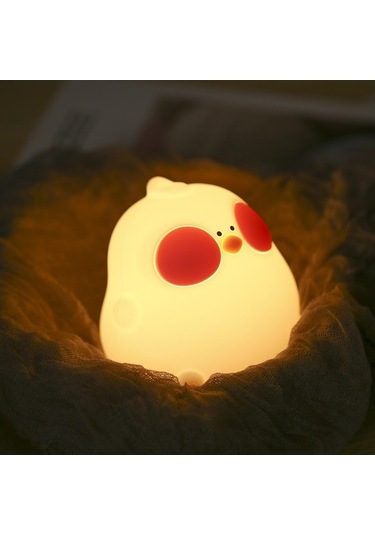 Ulzyvf Neoglint Tavuk Gece Lambası - Rgb Renk Değiştiren Şarj Edilebilir Bebek Lambası Diğer
