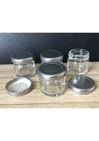 29 Cc Cam Kavanoz - 10 Adet - Gümüş Kapak. Mutfak.