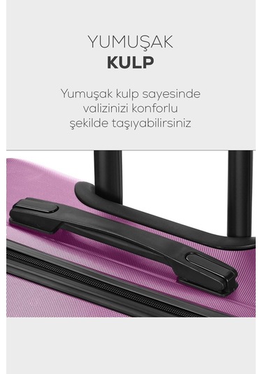 Spring Model Mor Renk Büyük Boy Valiz Bavul Mor