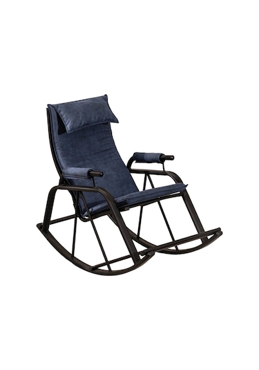 Sallanan Sandalye, Metal Ayaklı Tv Koltuğu, Sallanır Dinlenme Koltuğu, Demonte Sallanan Berjer Lacivert
