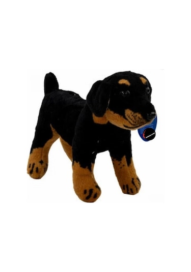 Havlayan Köpek Peluş Oyuncak 40 Cm Sesli Hediyelik Uyku Arkadaşı Siyah