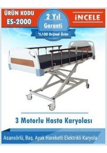Medikaltec Tuvalet Karyolası Hasta Yatağı Dahil 2 Motorlu